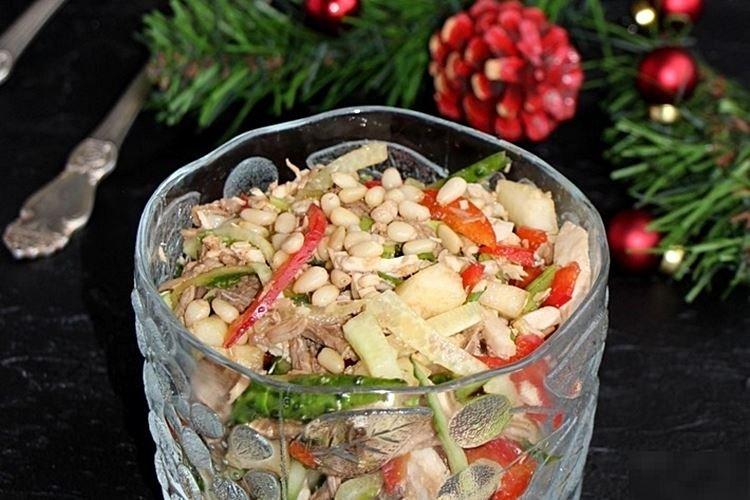 Meat Salad with Vegetables - New Year's Salads 2021