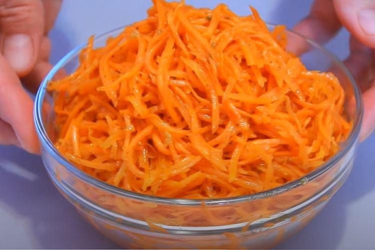 Zanahoria coreana casera - receta clásica paso a paso con fotos