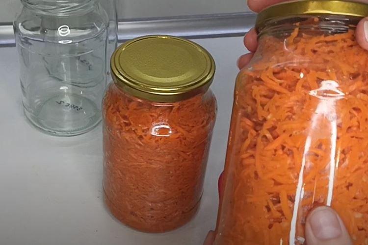 Zanahoria coreana para el invierno en frascos en casa - receta paso a paso con fotos