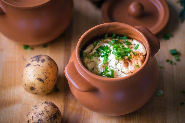 Meat in Pots with Potatoes - Step-by-Step Recipes