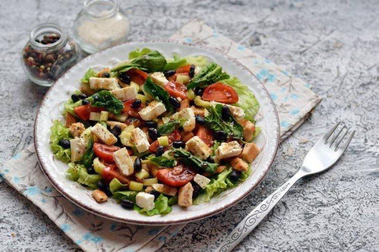 Turkey and Bean Salad - New Year's Salads Without Mayonnaise Recipes