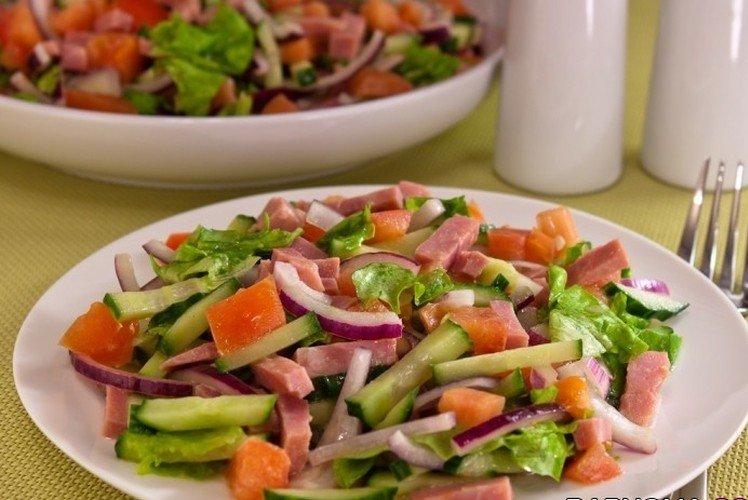 Ham and Pickled Onion Salad - New Year's Salads Without Mayonnaise Recipes