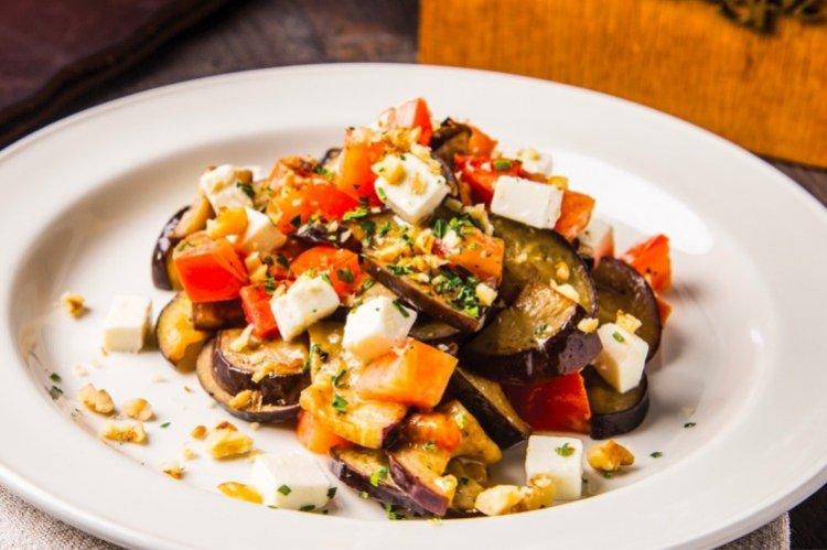 Eggplant and Tomato Salad - New Year's Salads Without Mayonnaise Recipes