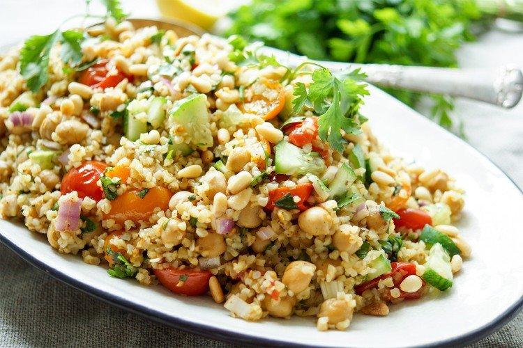 Chicken, Chickpea, and Couscous Salad - New Year's Salads Without Mayonnaise Recipes