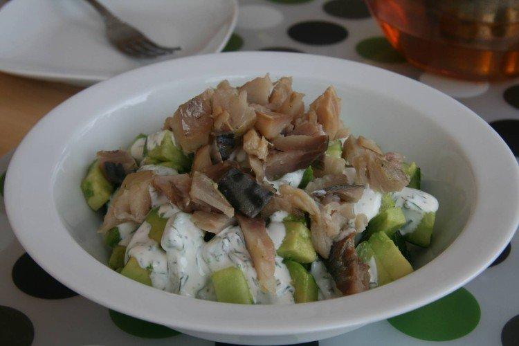 Mackerel and Apple Salad - New Year's Salads Without Mayonnaise Recipes