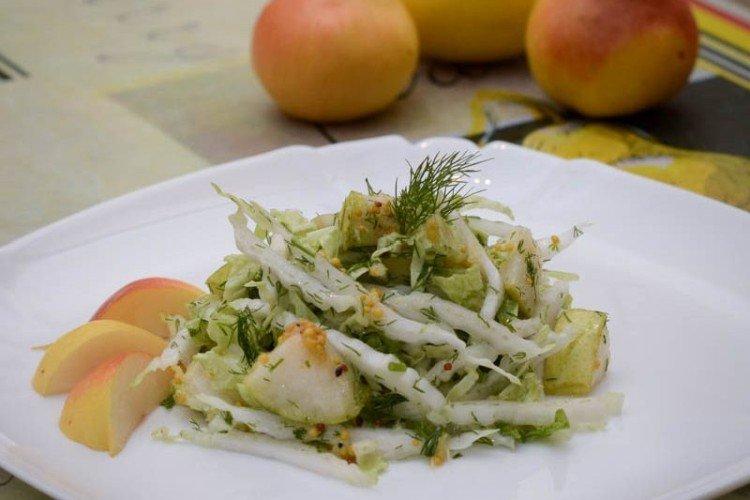 Chinese Cabbage Salad with Pear - New Year's Salads Without Mayonnaise Recipes