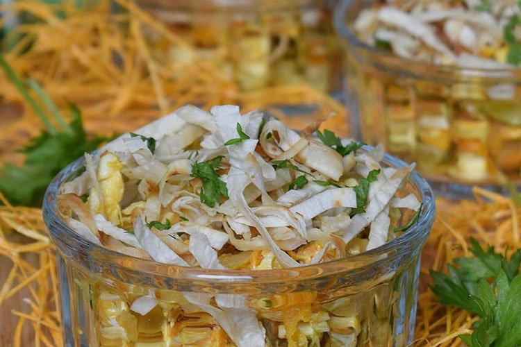 New Year's Meat Salad with Thin Lavash - Recipes