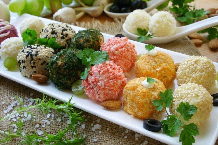 Aperitivo Bolas de Año Nuevo - Recetas de aperitivos de Año Nuevo