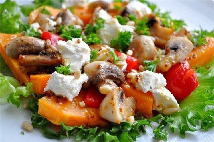 Calabaza con champiñones - Recetas de aperitivos de Año Nuevo