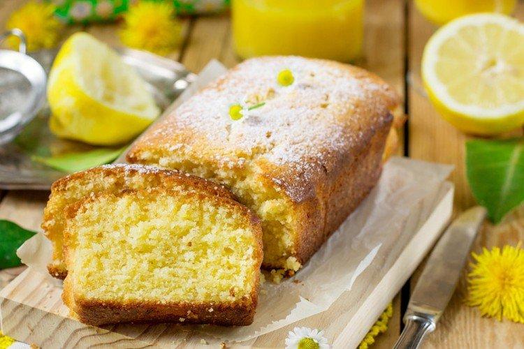 Brillante bizcocho de limón - Recetas de platos muy sabrosos