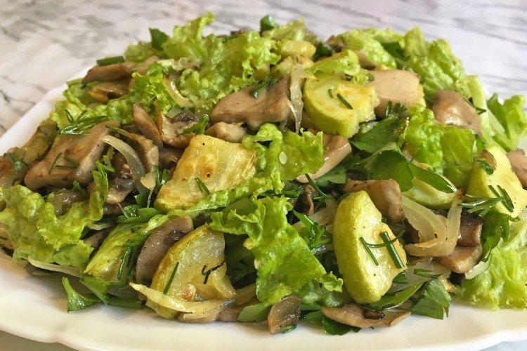 Ensalada de verduras tibia con calabacín - recetas