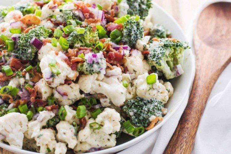 Ensalada de verduras congeladas - recetas
