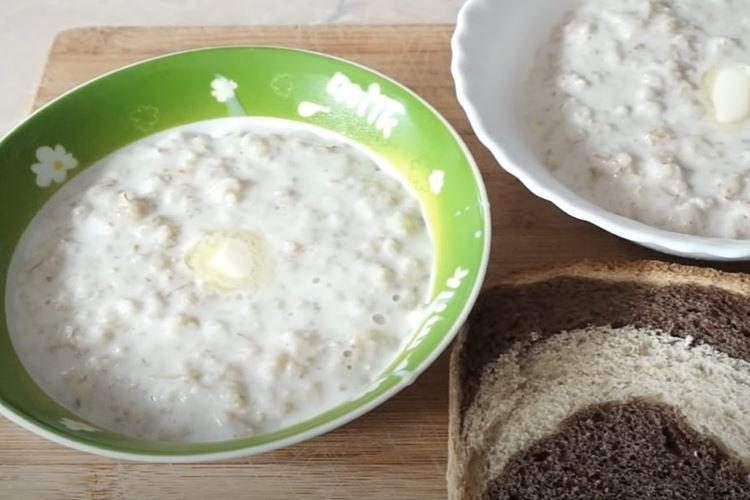 Haferbrei mit Milch - klassisches Rezept Schritt für Schritt mit Fotos