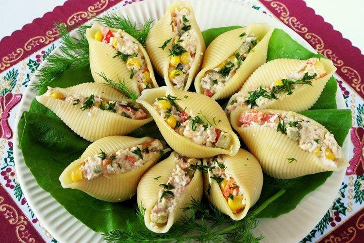 Pasta rellena de champiñones - recetas