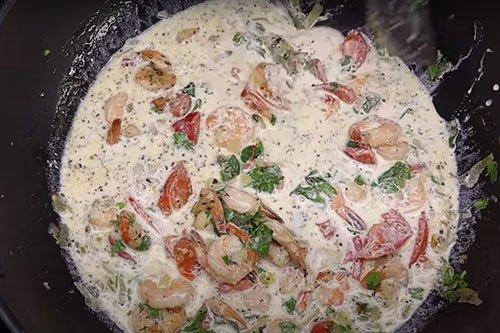 Shrimp Pasta in Cream Sauce - Step-by-Step Recipe
