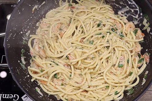 Shrimp Pasta in Cream Sauce - Step-by-Step Recipe