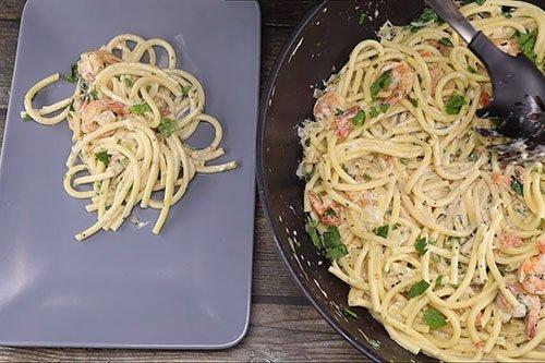 Shrimp Pasta in Cream Sauce - Step-by-Step Recipe
