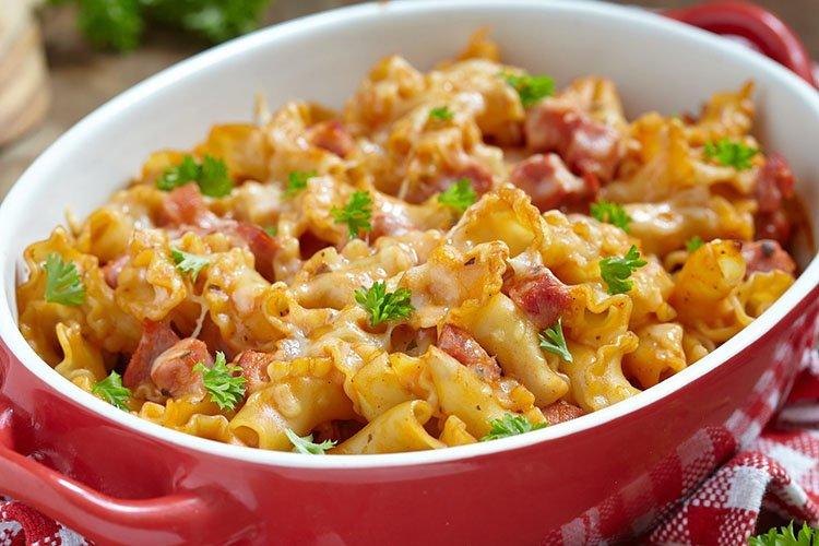 Pasta lasañeta con albóndigas de pollo - recetas