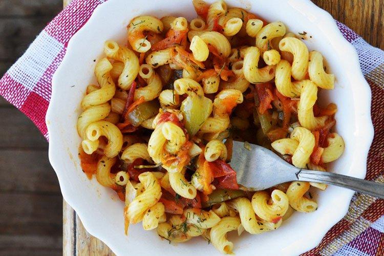 Pasta Atardecer Marino con mariscos - recetas