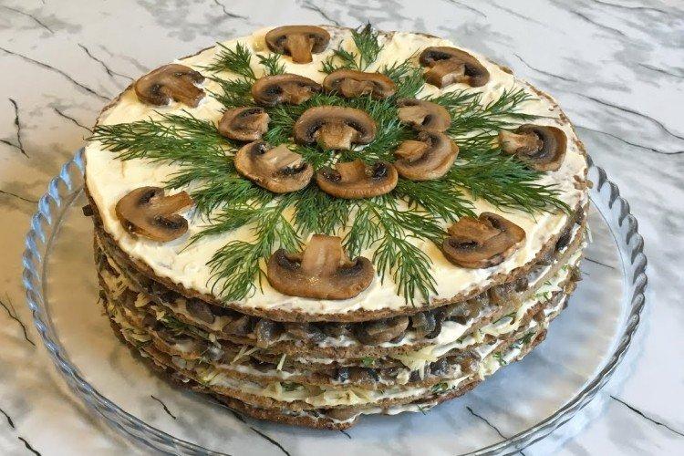 Liver Cake with Mushrooms - Recipes