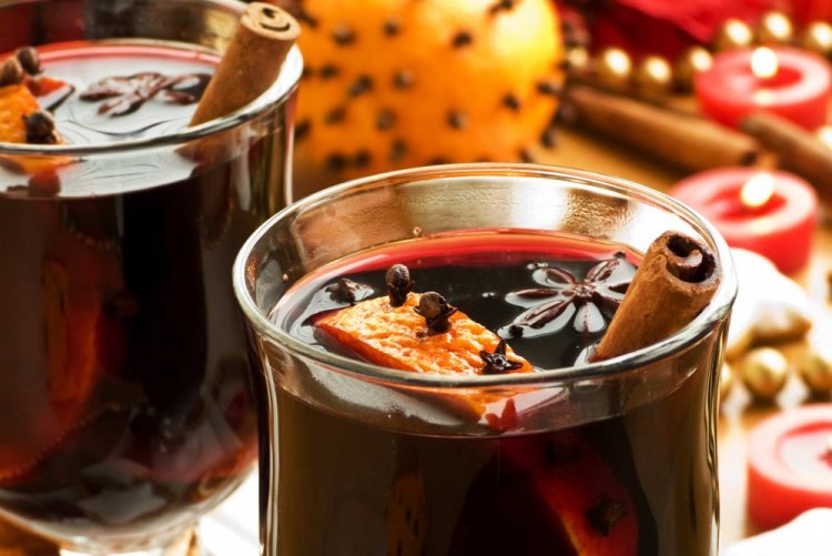 Vino caliente con café y coñac