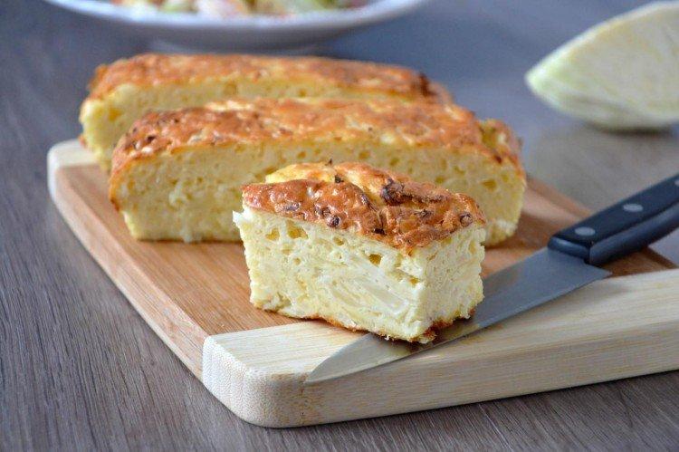 Pastel de col vertido al horno - recetas