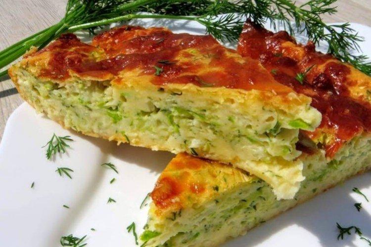 Pastel de col y calabacín al horno - recetas