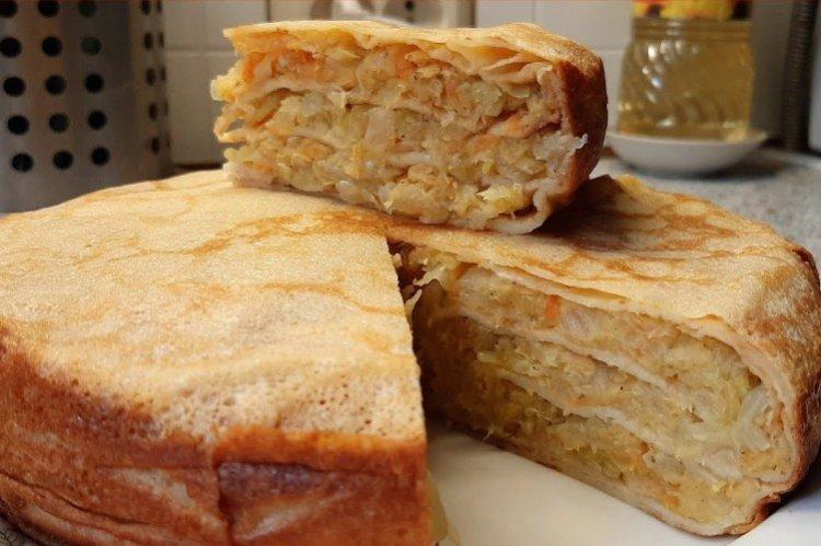 Pastel de col y lentejas al horno - recetas