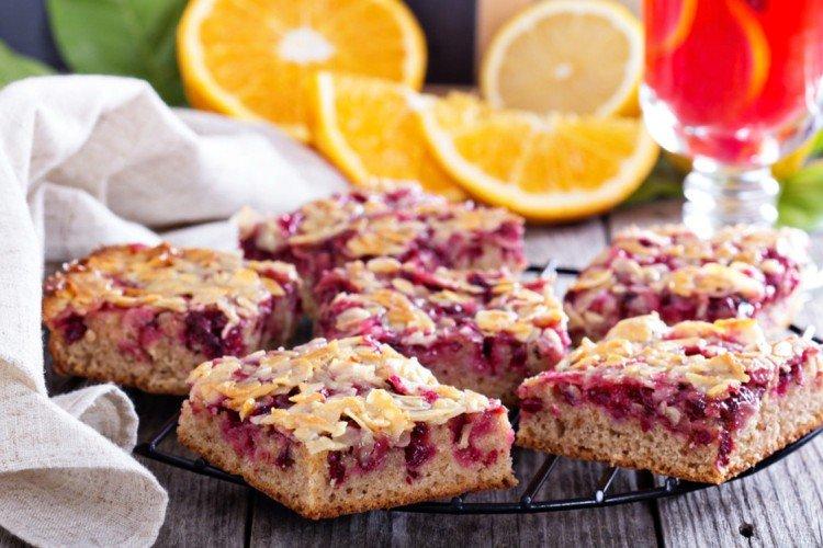 Tarta de avena con cerezas - recetas
