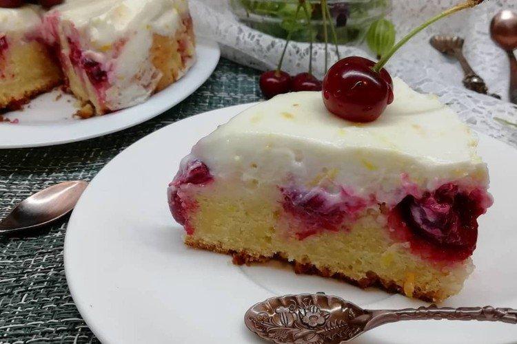 Tarta de cerezas sin huevos - recetas