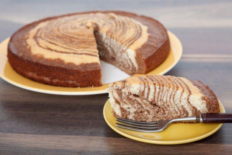 Pastel «Cebra» clásico con kéfir sin mantequilla - recetas
