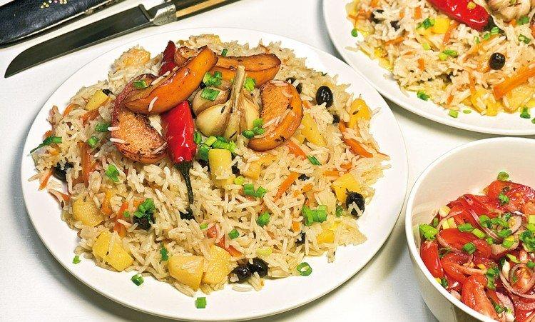 Plov mit Schweinefleisch, Kürbis und Quitte - Rezepte