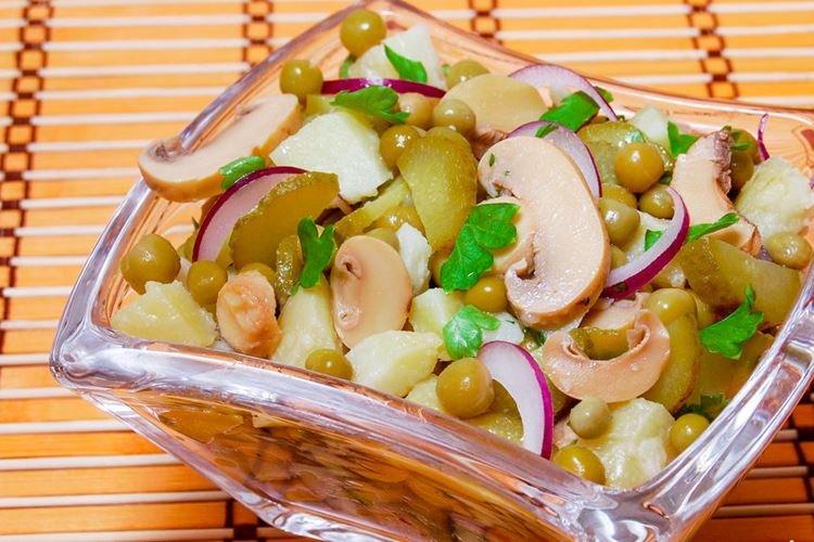 Ensalada de patata de Cuaresma con champiñones - recetas