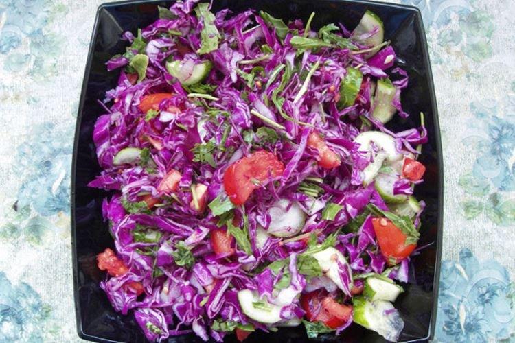 Ensalada de Cuaresma con col roja - recetas