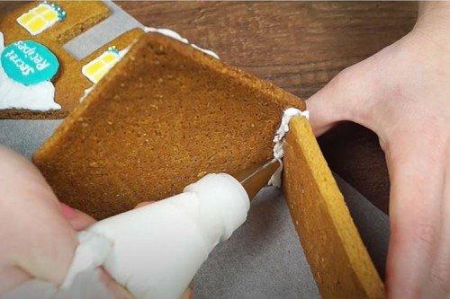 DIY Gingerbread House with Dried Egg White Icing - Step-by-Step Recipe