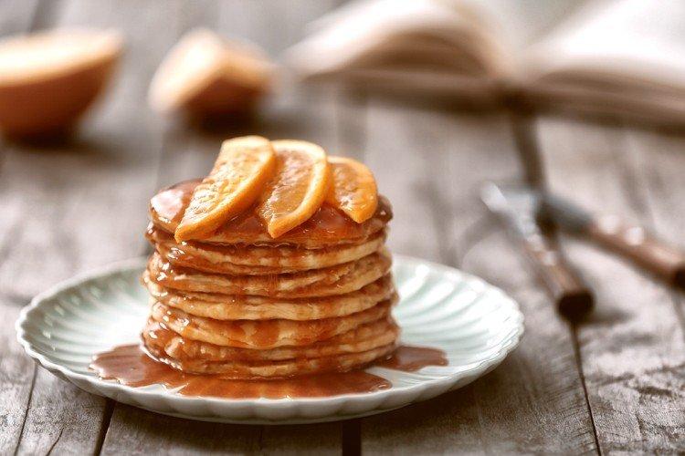 Fluffy Orange Pancakes with Milk - Recipes