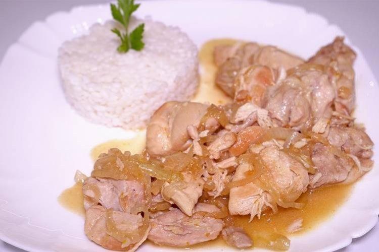 Pollo estofado - Recetas en microondas