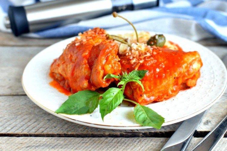 Muslos de pollo en salsa de tomate y naranja - Recetas en microondas