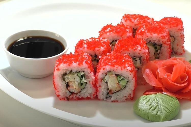 Homemade California Roll with Crab - Step-by-Step Recipe with Photos