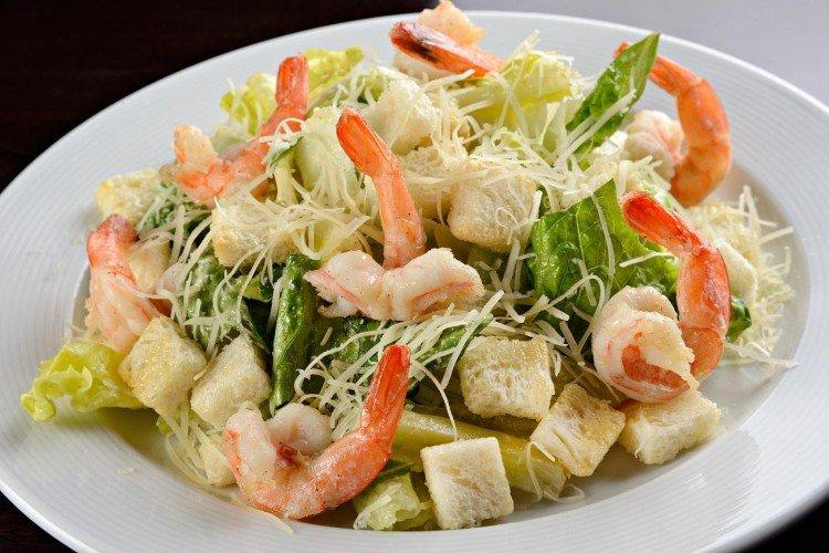 Caesar Salad with Lemon and Shrimp - Recipes