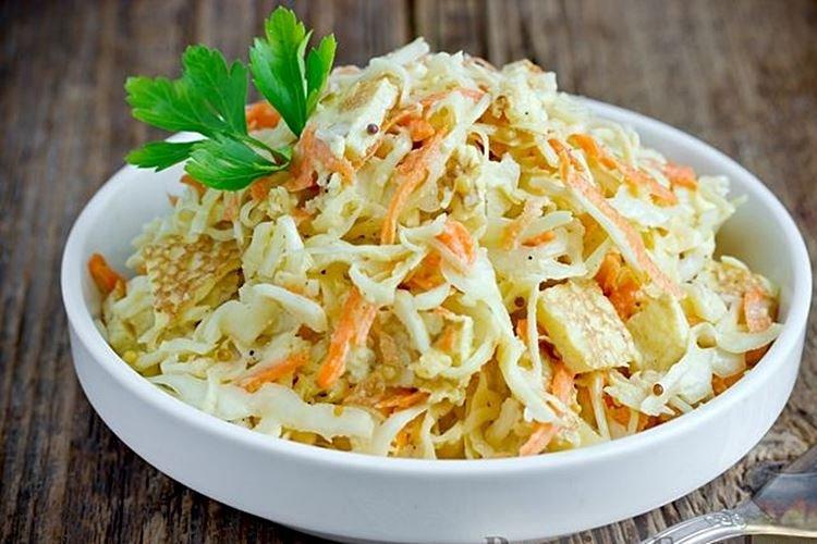 Fresh Cabbage Salad with Omelet - Recipes
