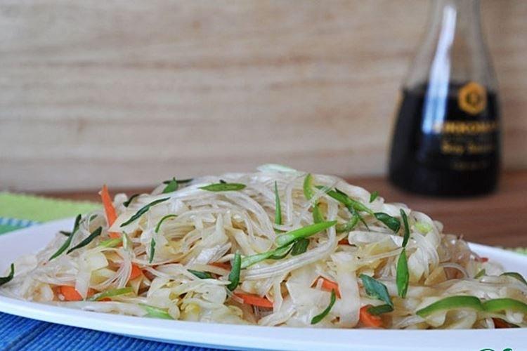Warm Fresh Cabbage Salad with Funchoza - Recipes