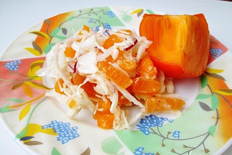 Fresh Cabbage and Persimmon Salad - Recipes