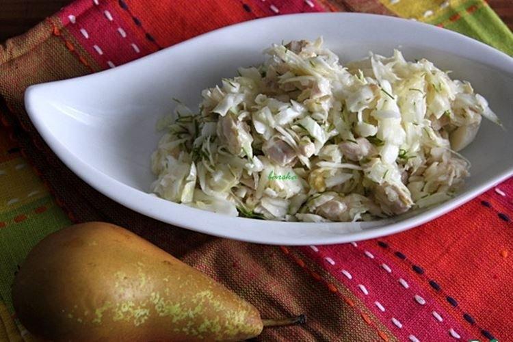 Fresh Cabbage, Chicken, and Pear Salad - Recipes