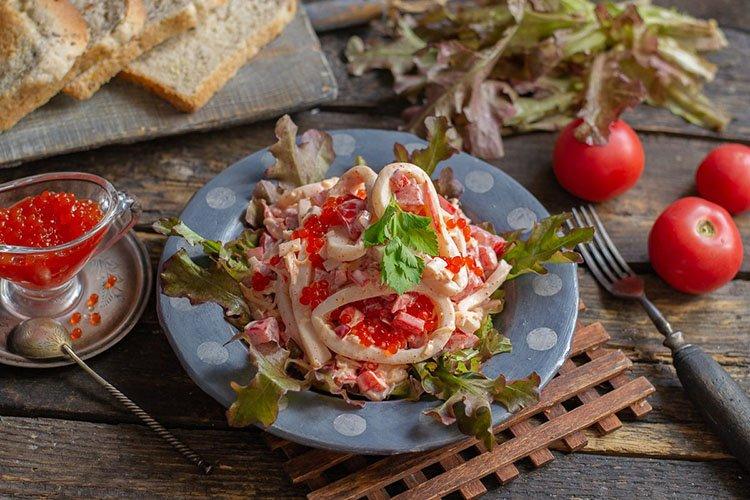 Spicy Red Sea Salad with Crab Sticks - Recipes
