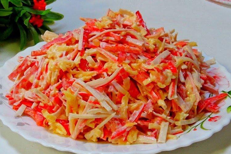 Red Sea Salad with Crab Sticks and Beets - Recipes