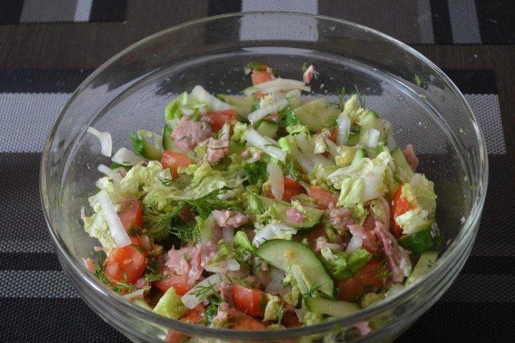 Ensalada de atún enlatado Noche acogedora - recetas