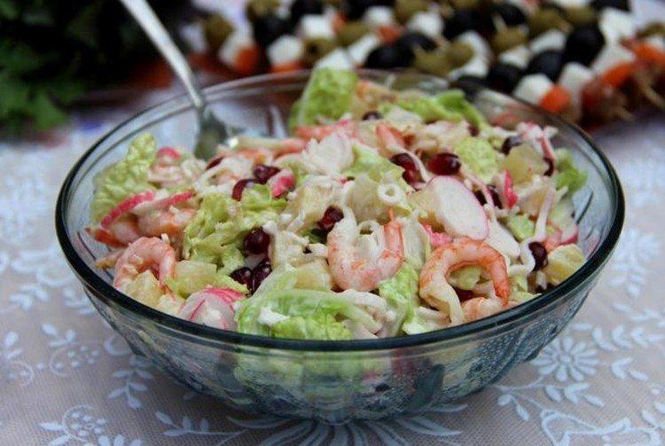 Crab Stick, Cabbage, and Shrimp Salad - Recipes