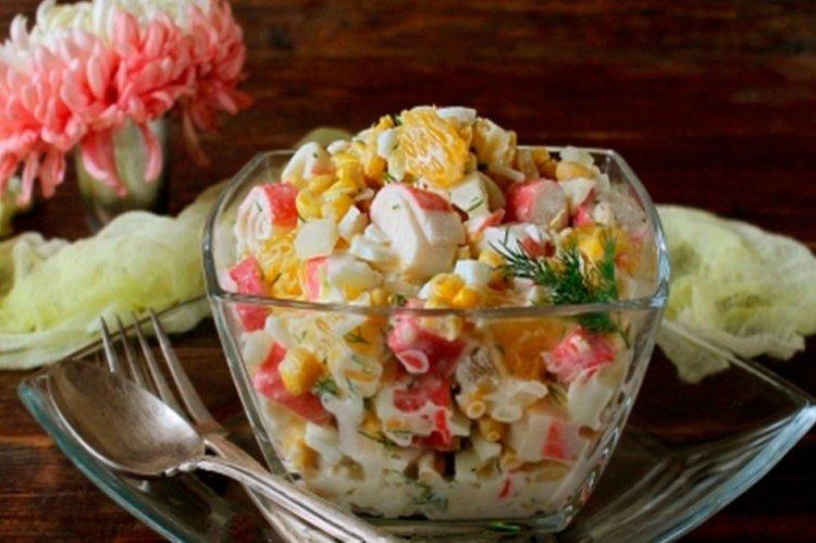 Crab Stick, Cabbage, and Orange Salad - Recipes