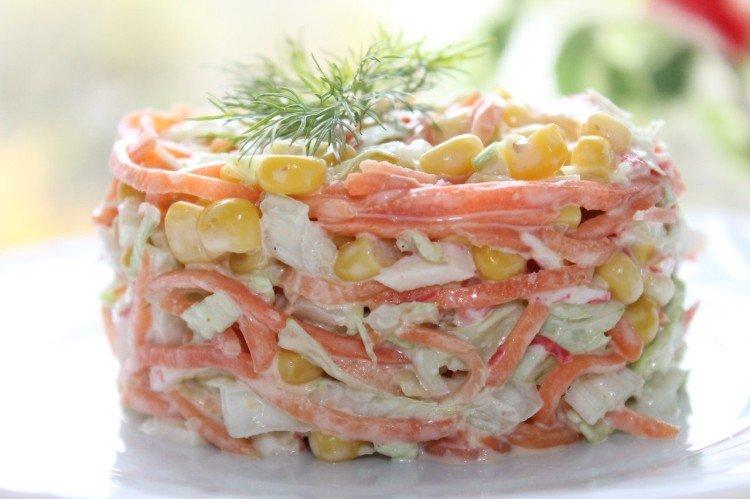 Crab Stick, Cabbage, and Korean Carrot Salad - Recipes